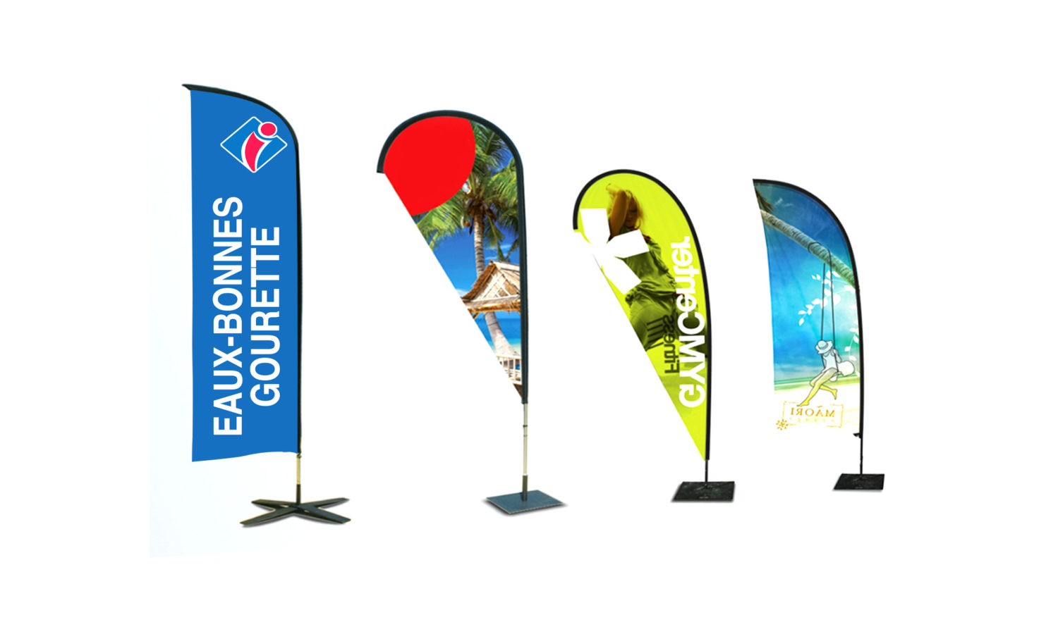 drapeaux publicitaires flammes oriflammes